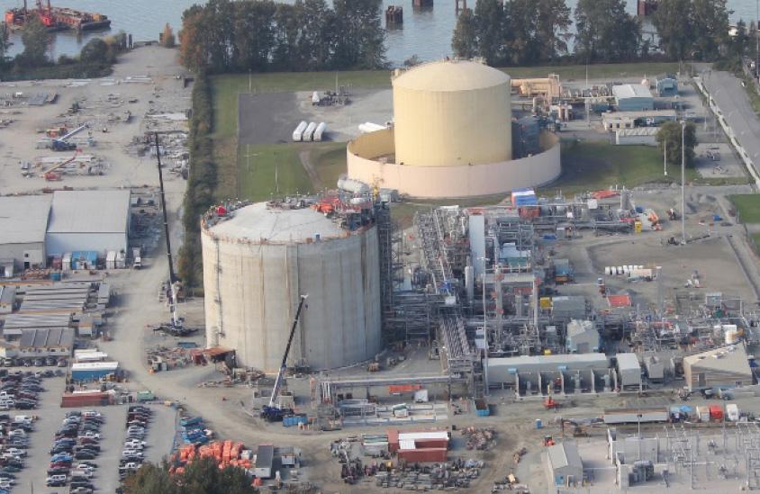 existing and new Tilbury LNG storage tanks