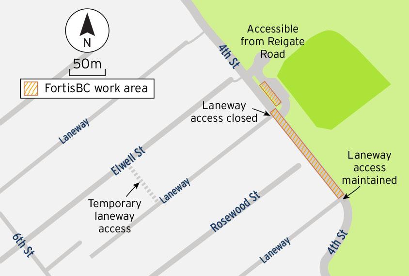 Robert Burnaby Park work area map