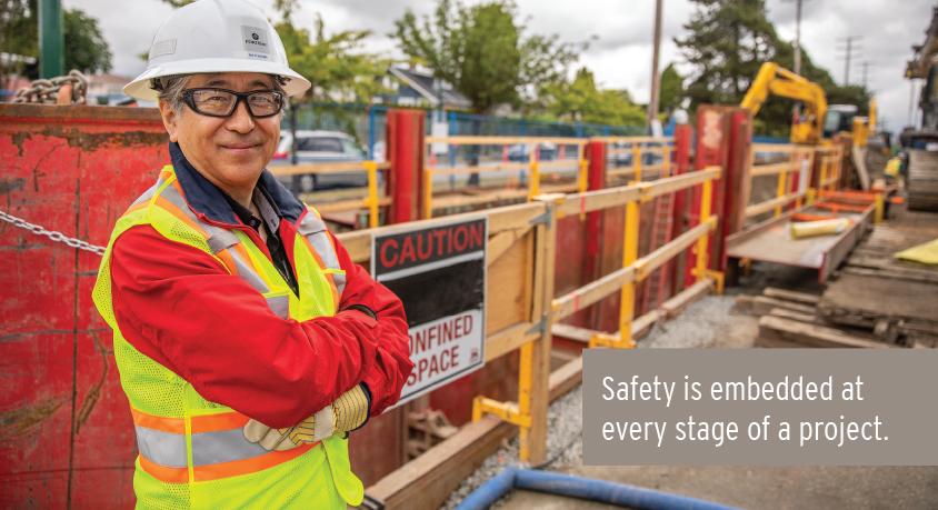 Safety is embedded at every stage of a project