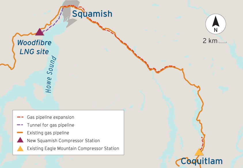 Route map for the EGP project - March 2023