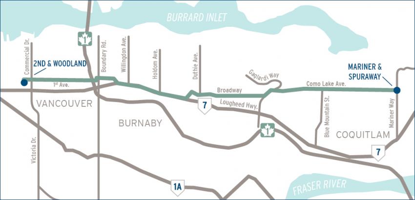 LMIPSU map Coquitlam to Vancouver