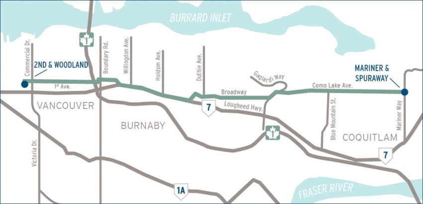 LMIPSU map Coquitlam to Vancouver