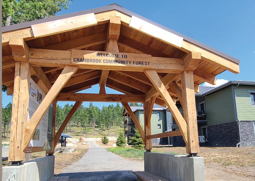 Welcome to the Cranbrook Community Forest entrance bridge