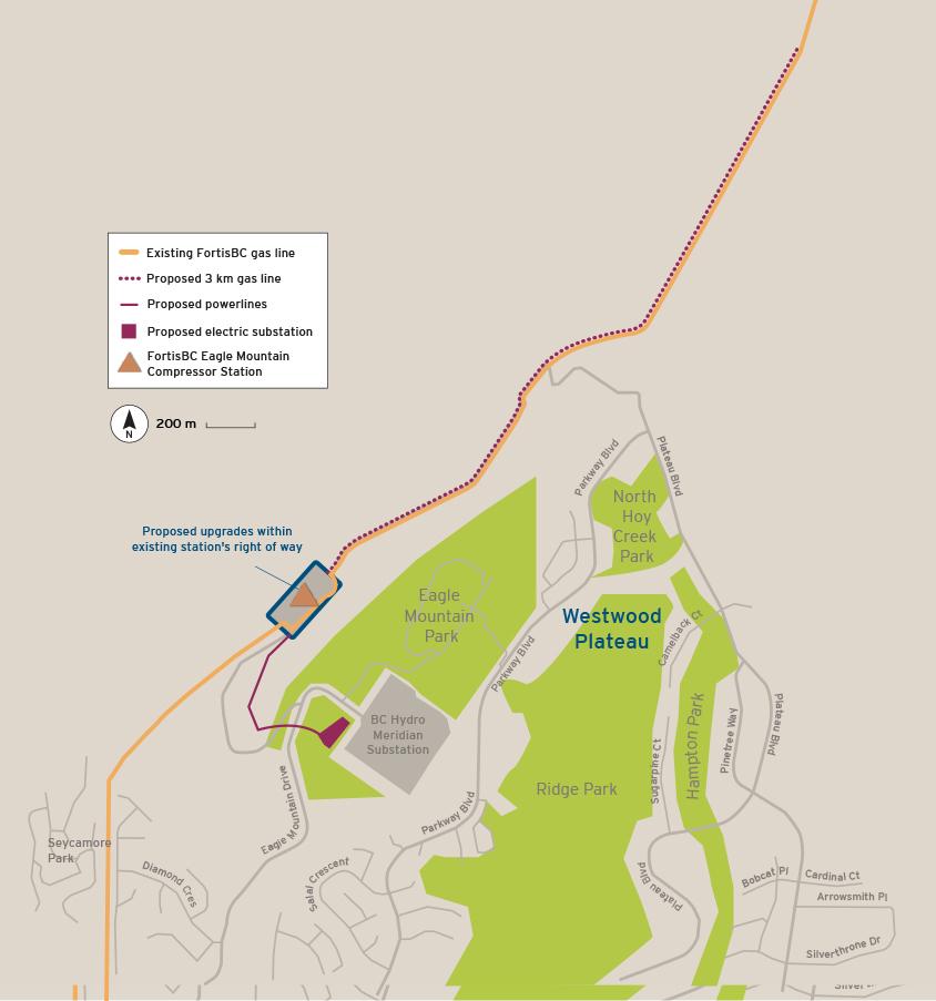 Coquitlam compressor station map