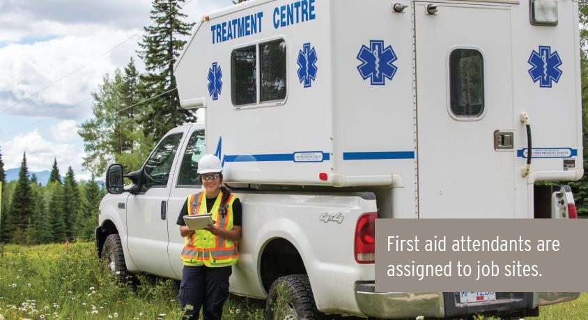 first aid attendants are assigned to job sites