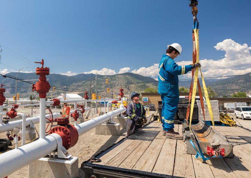 Routine gas line maintenance underway on the Interior Transmission System in Penticton