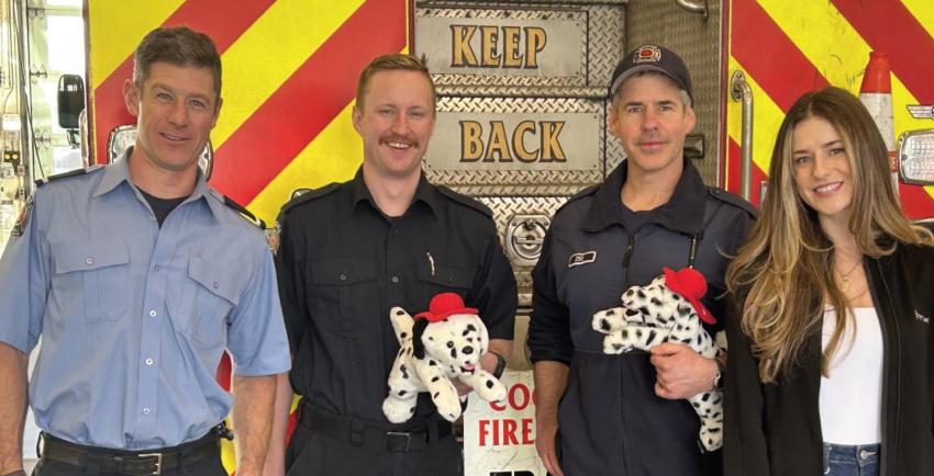 EGP team with the Squamish fire department and donated trauma pups