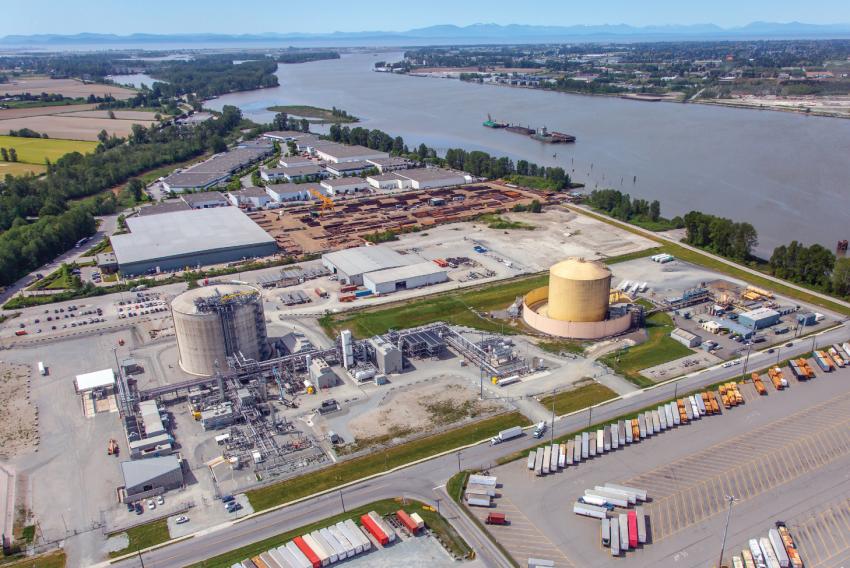 Aerial view of the Tilbury LNG facility