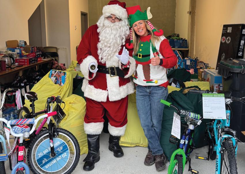 Derek Pickford (as Santa!) and Tricia Klassen of SMJV.