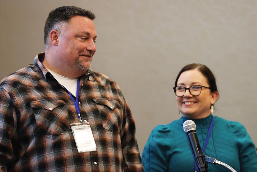 Chris Coyne and Melanie Coyne at a business engagement event connecting Indigenous businesses, economic development boards and local contractors.