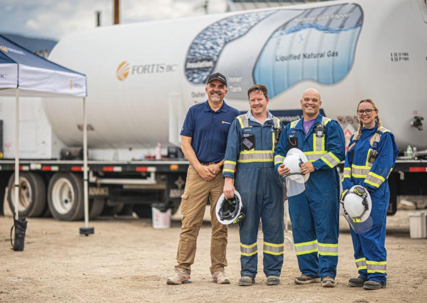 The demo team: FortisBC’s Jorge Lobo, Joshua Lacoursiere, Tony Goncalves and Samantha Leeson.