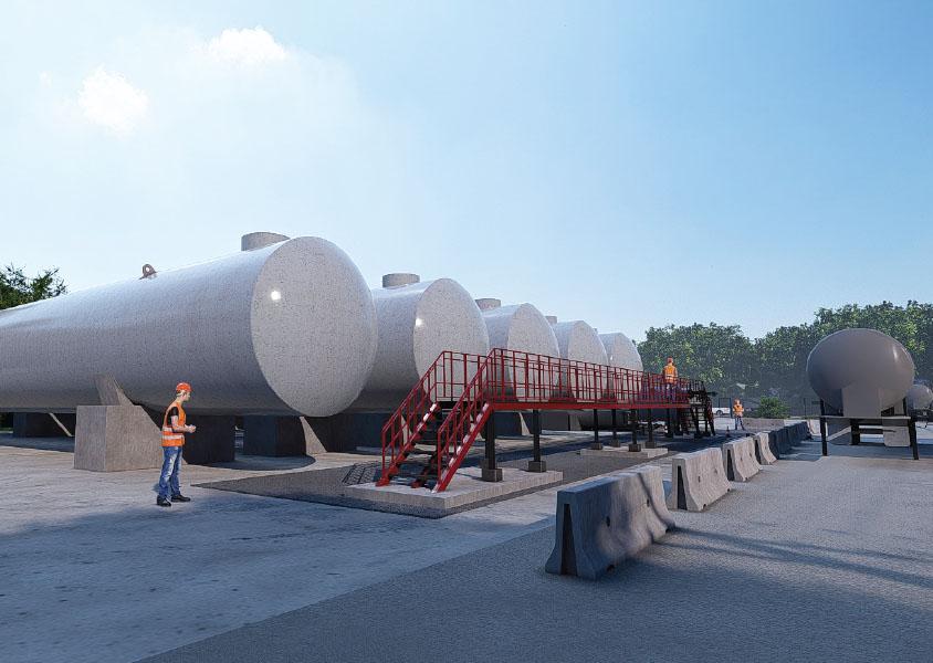 Artist’s rendering of the proposed Okanagan Capacity Mitigation Project to date.