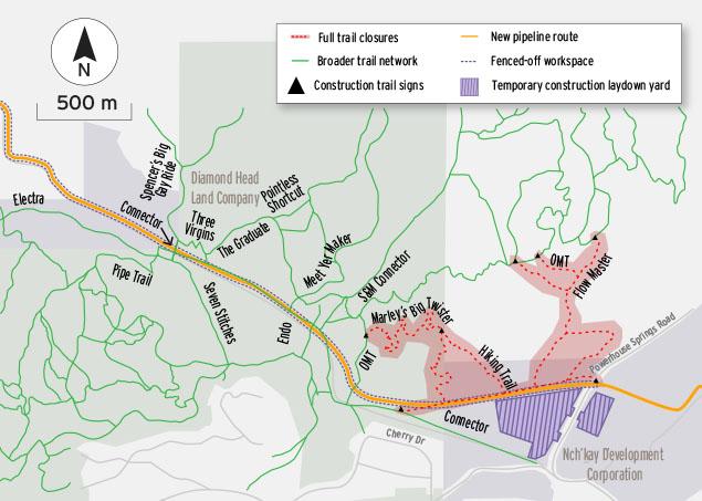 Valleycliffe trail closures