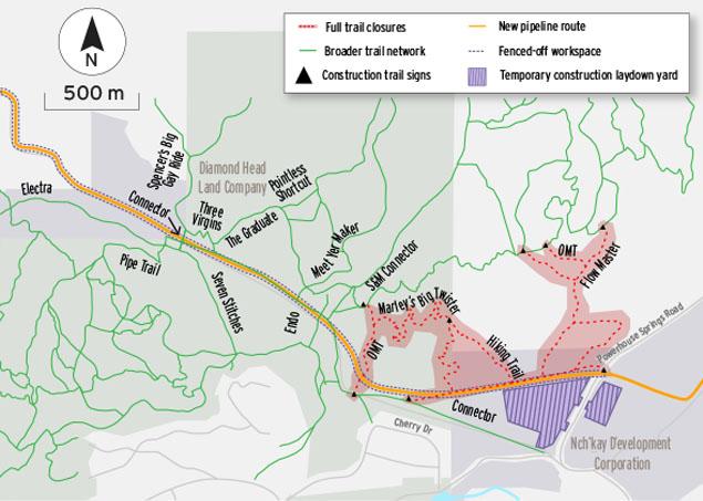 Trail closures in Valleycliffe
