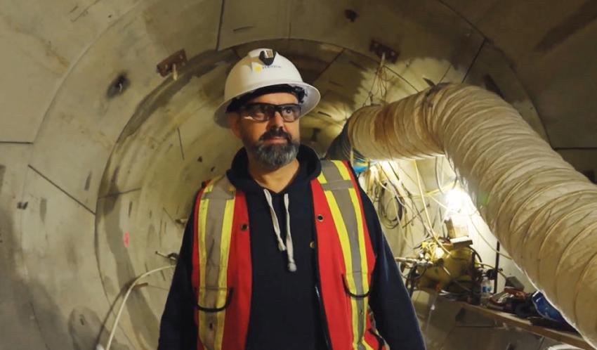 Ignacio Calvo González, tunnel senior project manager, in the tunnel.