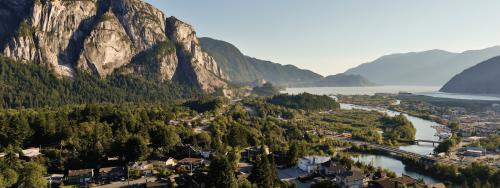 View over Squamish and the inlet