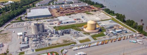 Aerial view of Tilbury LNG facility